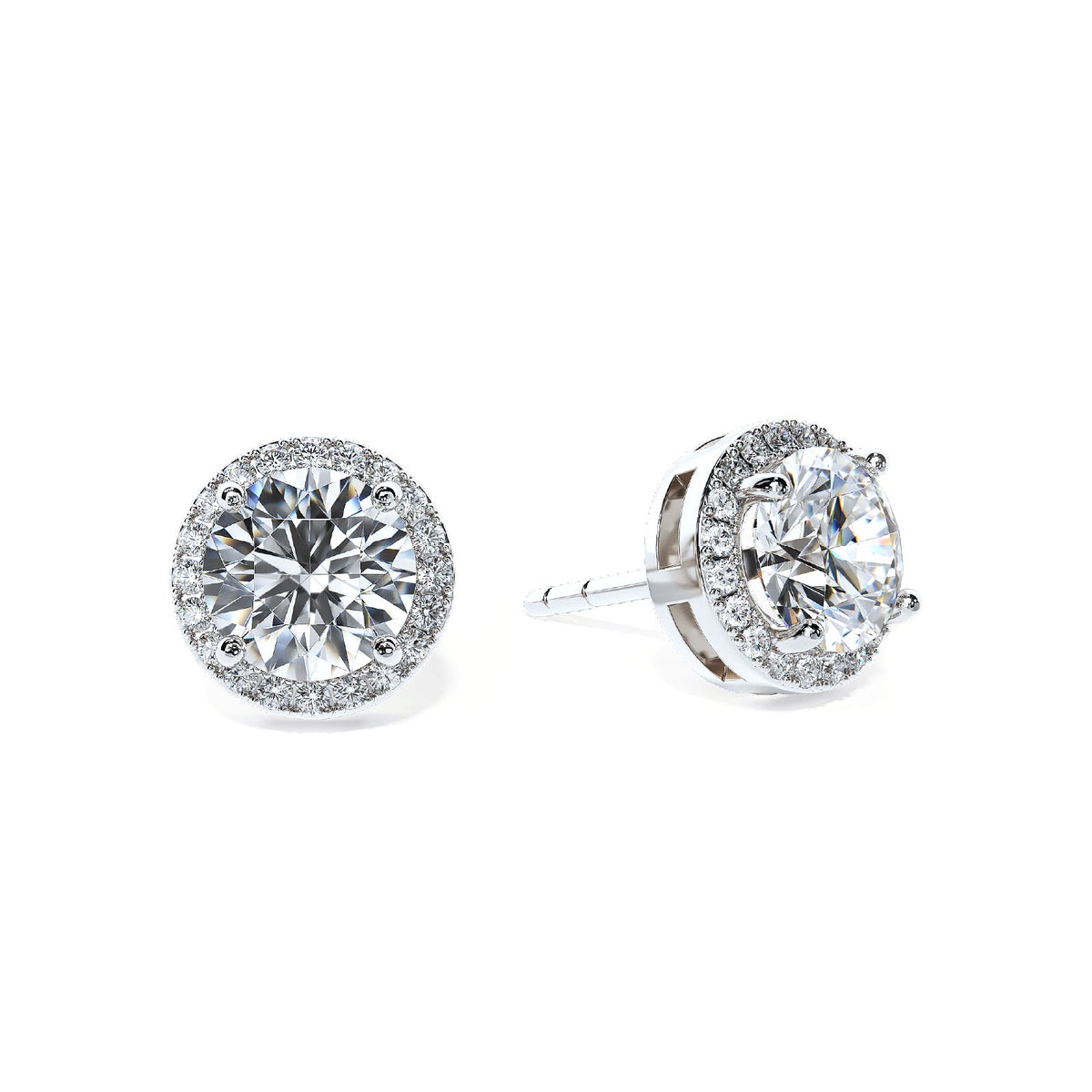 Sole Halo Stud Earrings