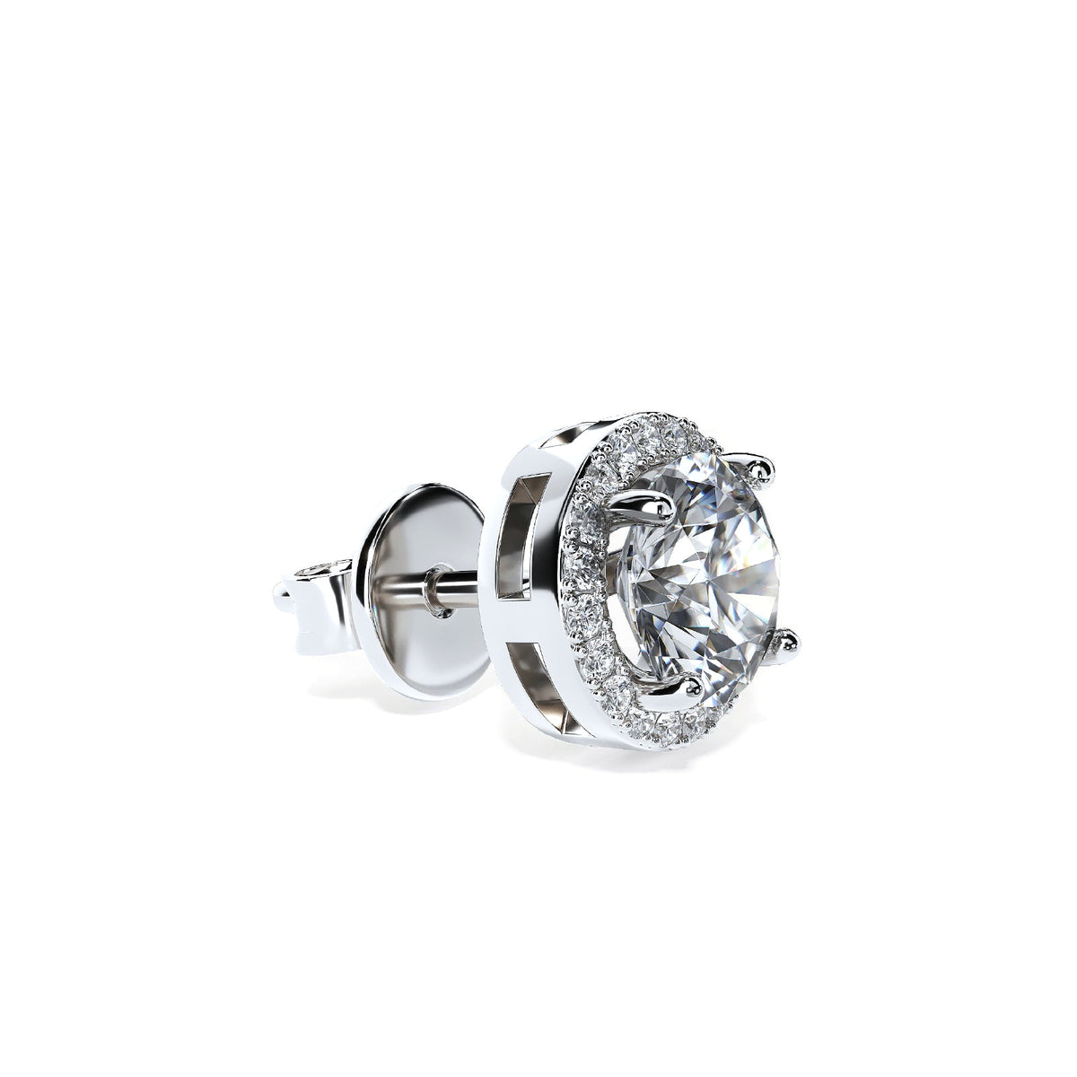 Sole Halo Stud Earrings