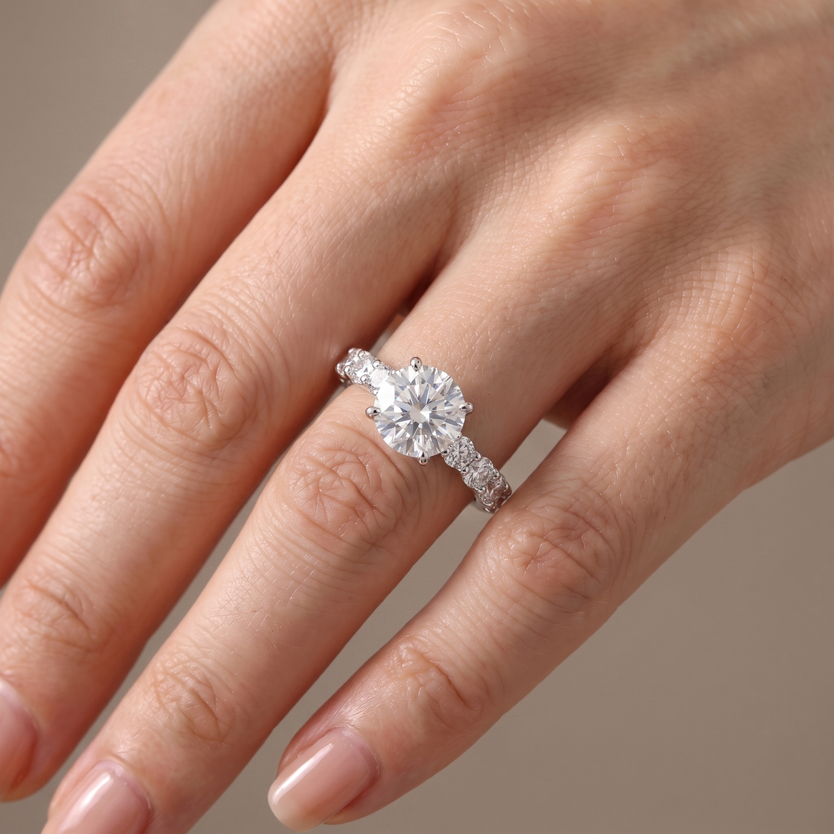 Aurora Ring worn on hand