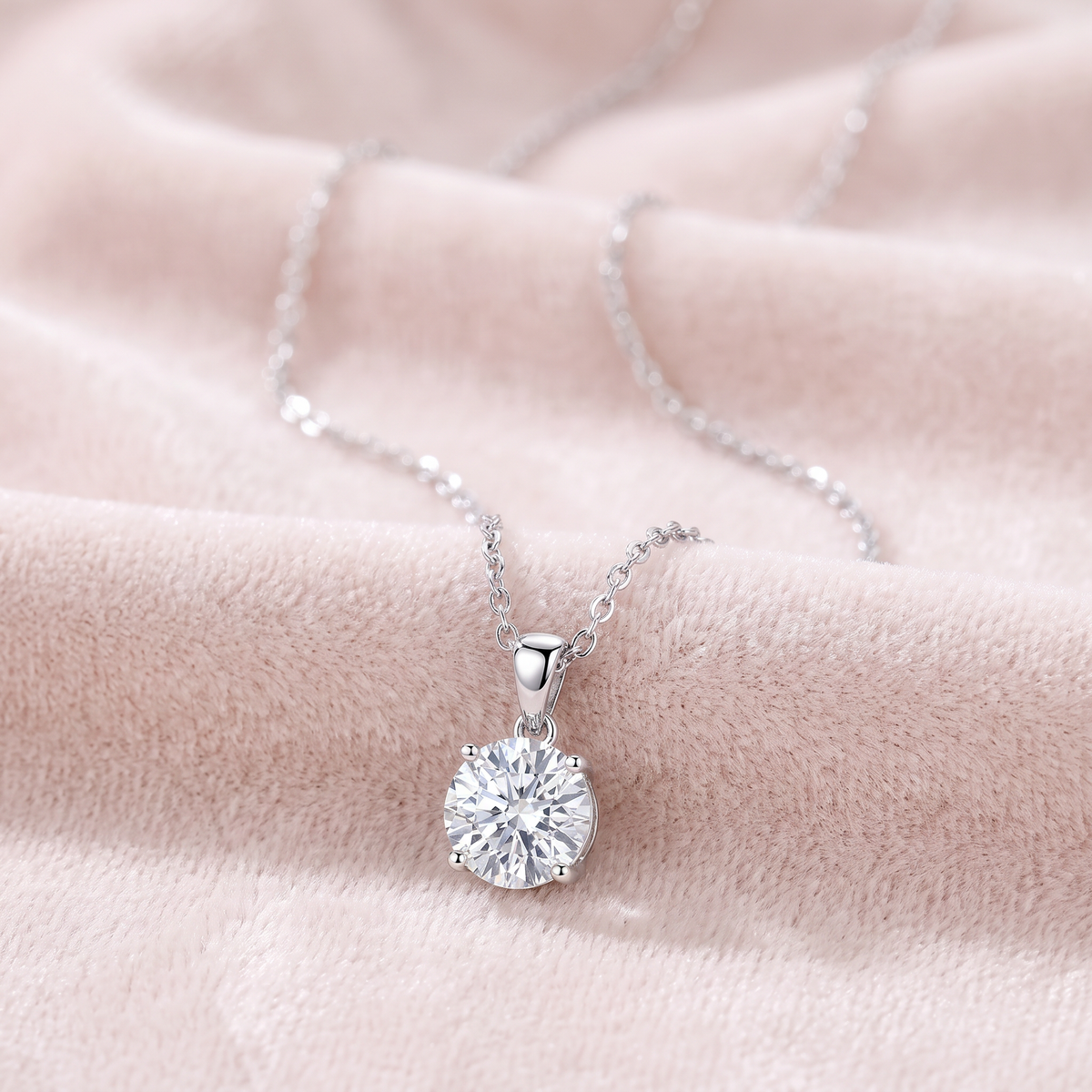 Prima Necklace on blush velvet