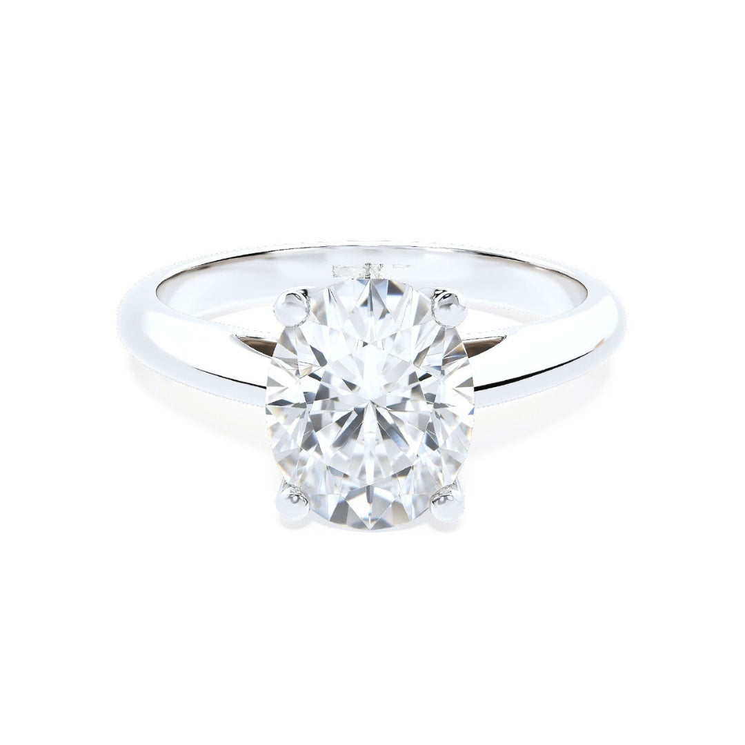 Destino Ring - oval cut moissanite solitaire