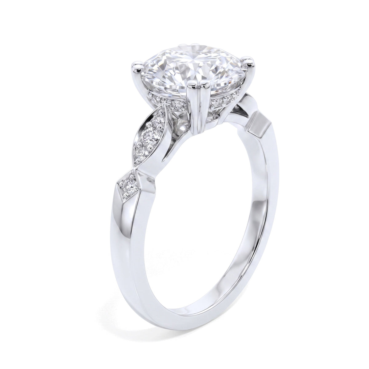 Eterna Farfalla Ring - three-quarter angle view