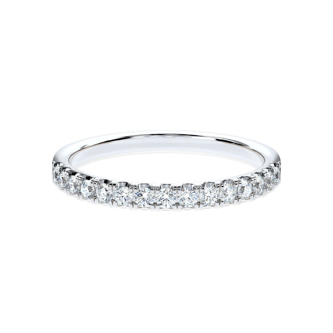 Eternita Half Band Ring - pave moissanite band
