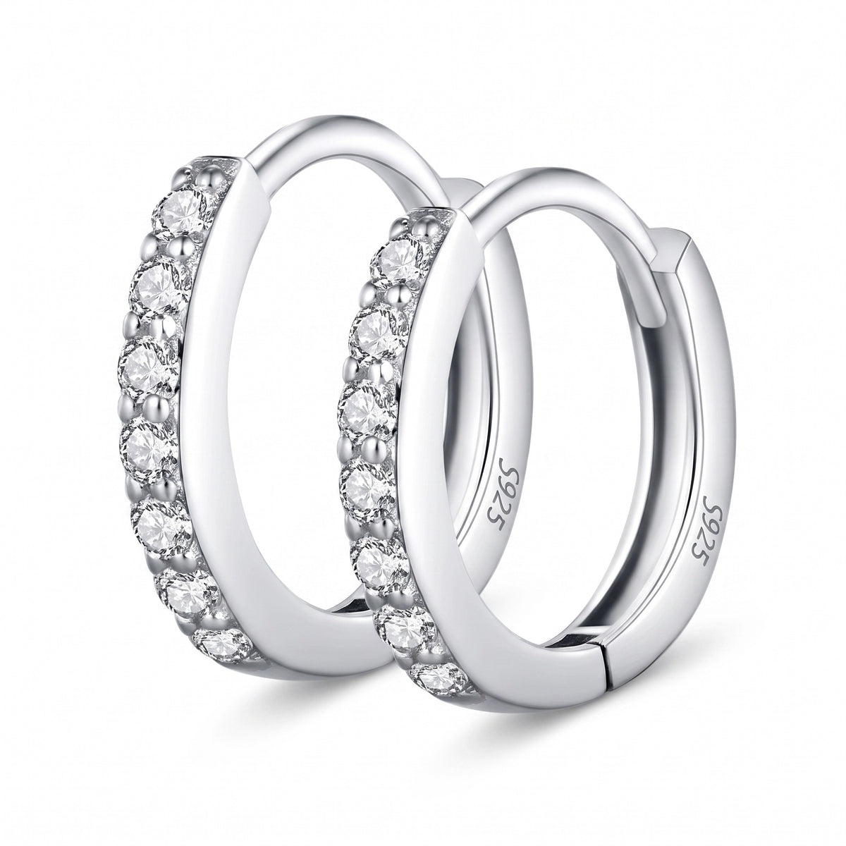 Serena Hoop Earrings - three-quarter angle view