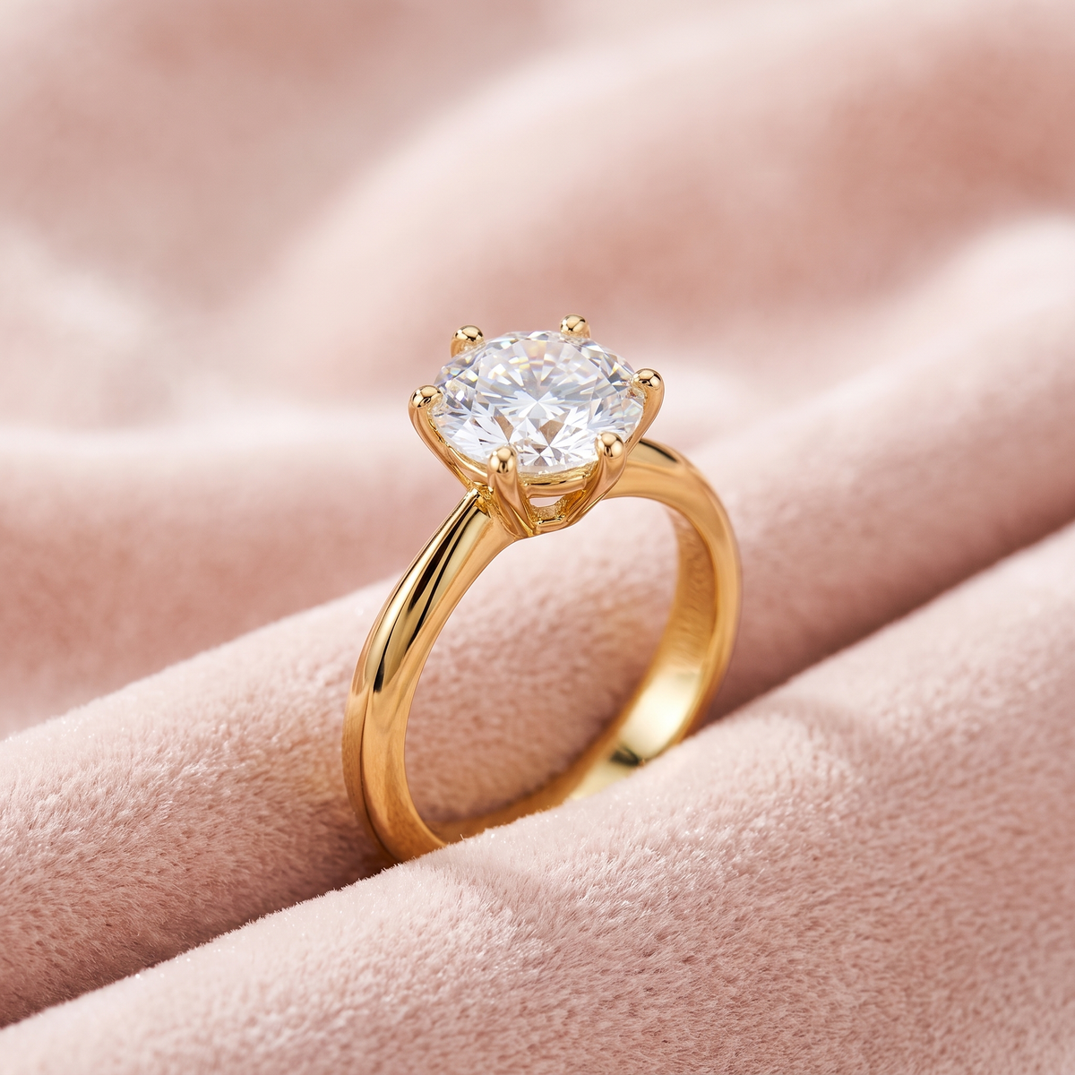 Prima Ring on blush velvet