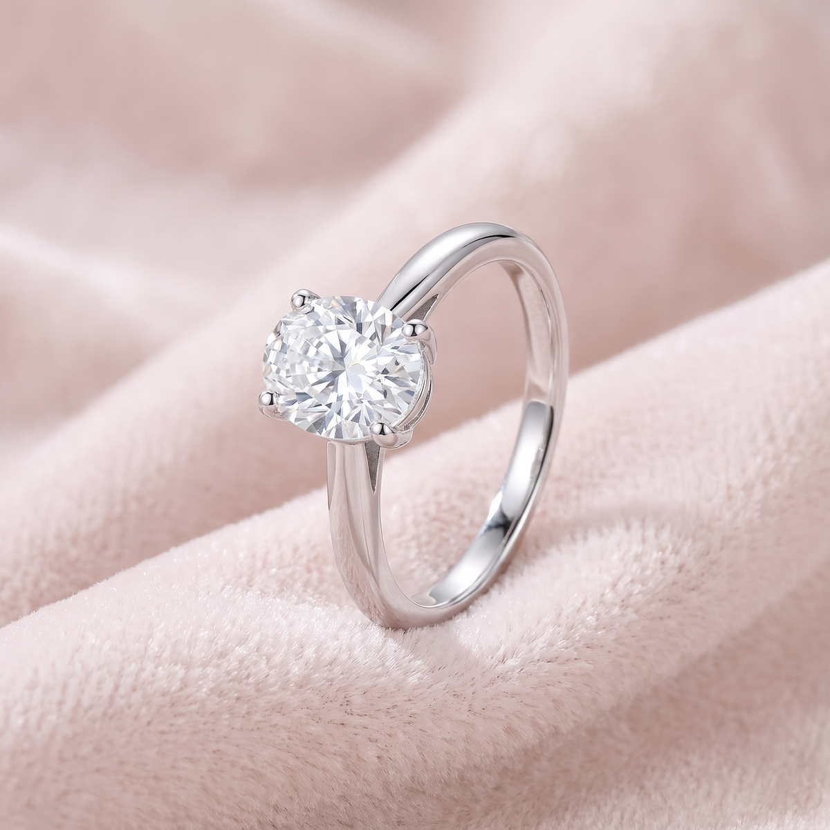 Elissa Ring on blush velvet