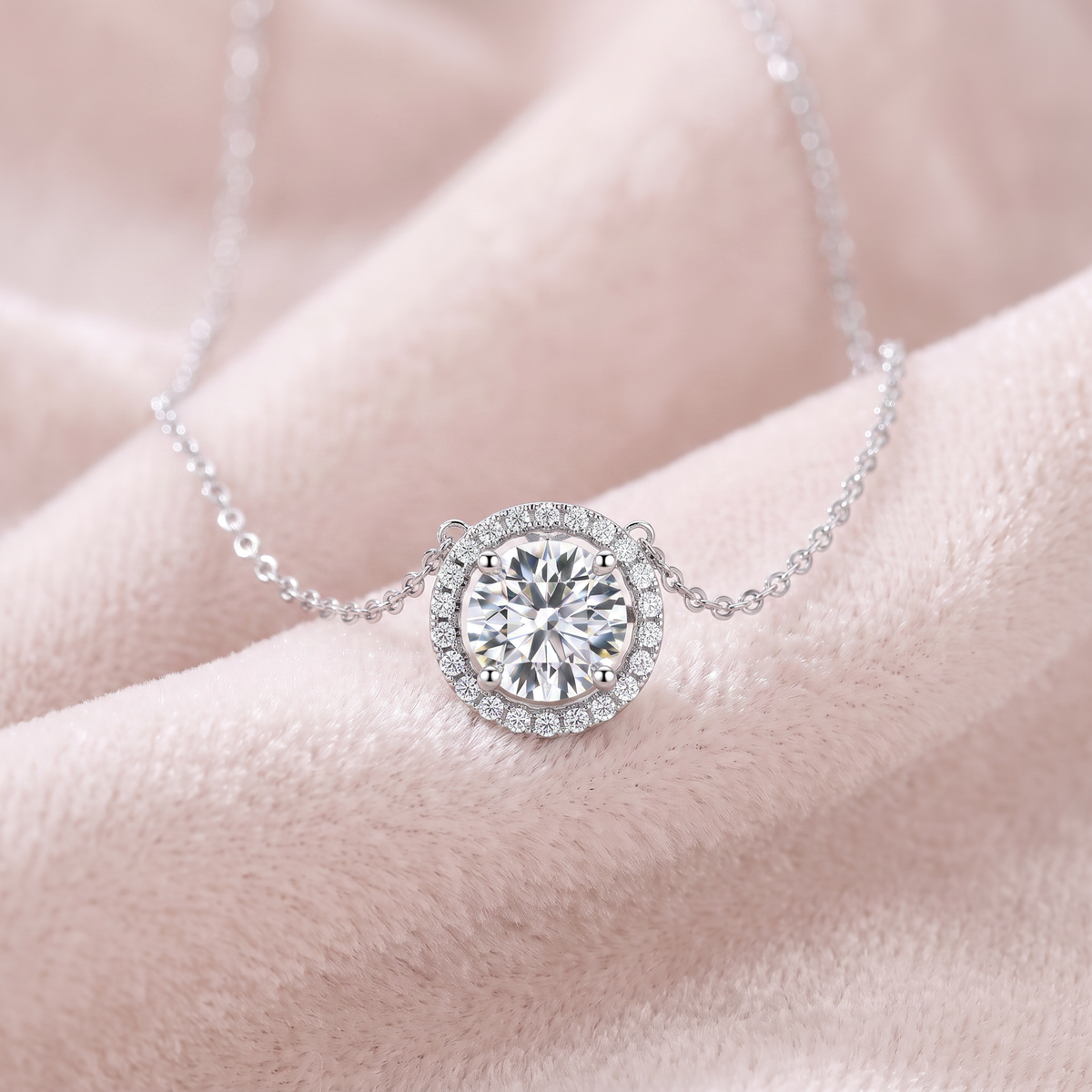 Sole Necklace on blush velvet