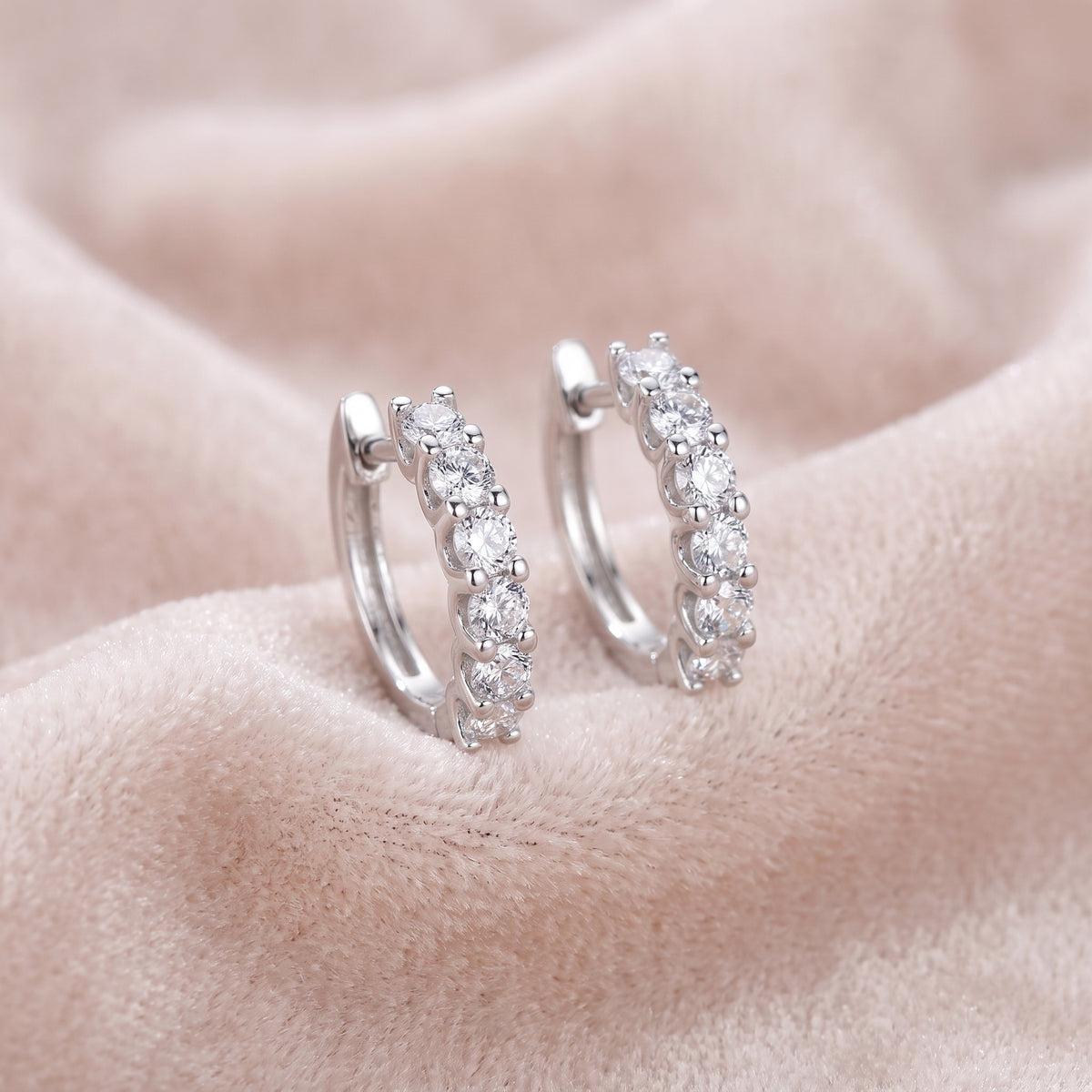 Chiara Hoop Earrings on blush velvet