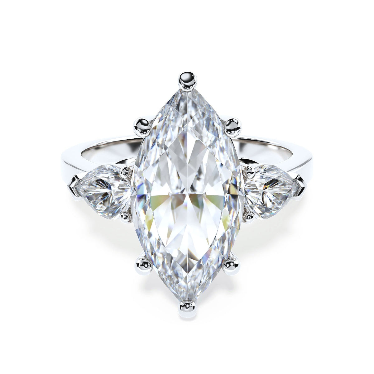 Marchesa Farfalla Ring - marquise cut moissanite ring