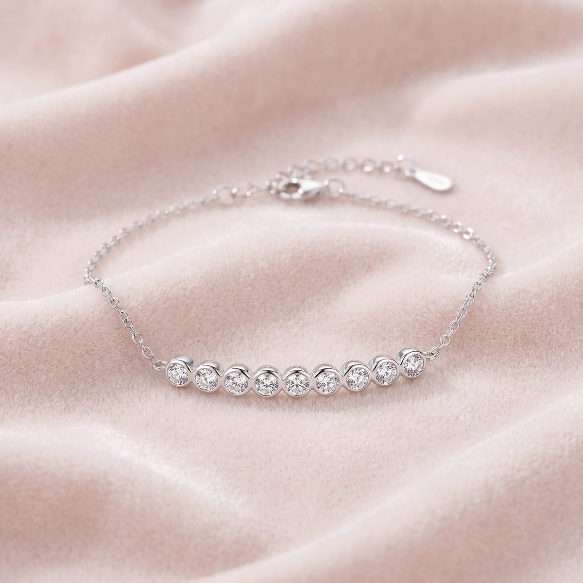 Nove Bracelet on blush velvet
