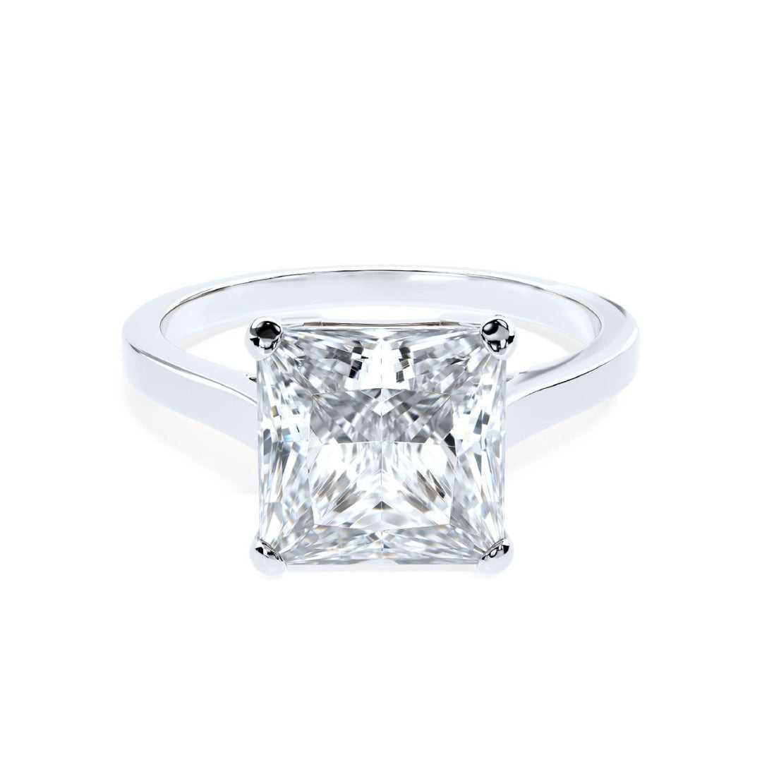 Principessa Ring - princess cut moissanite solitaire