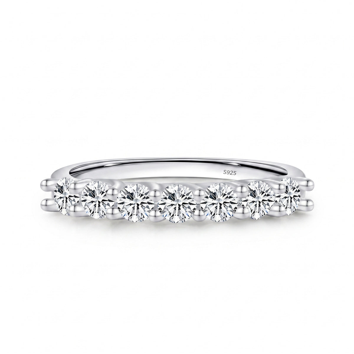 Sette Ring - seven stone moissanite band